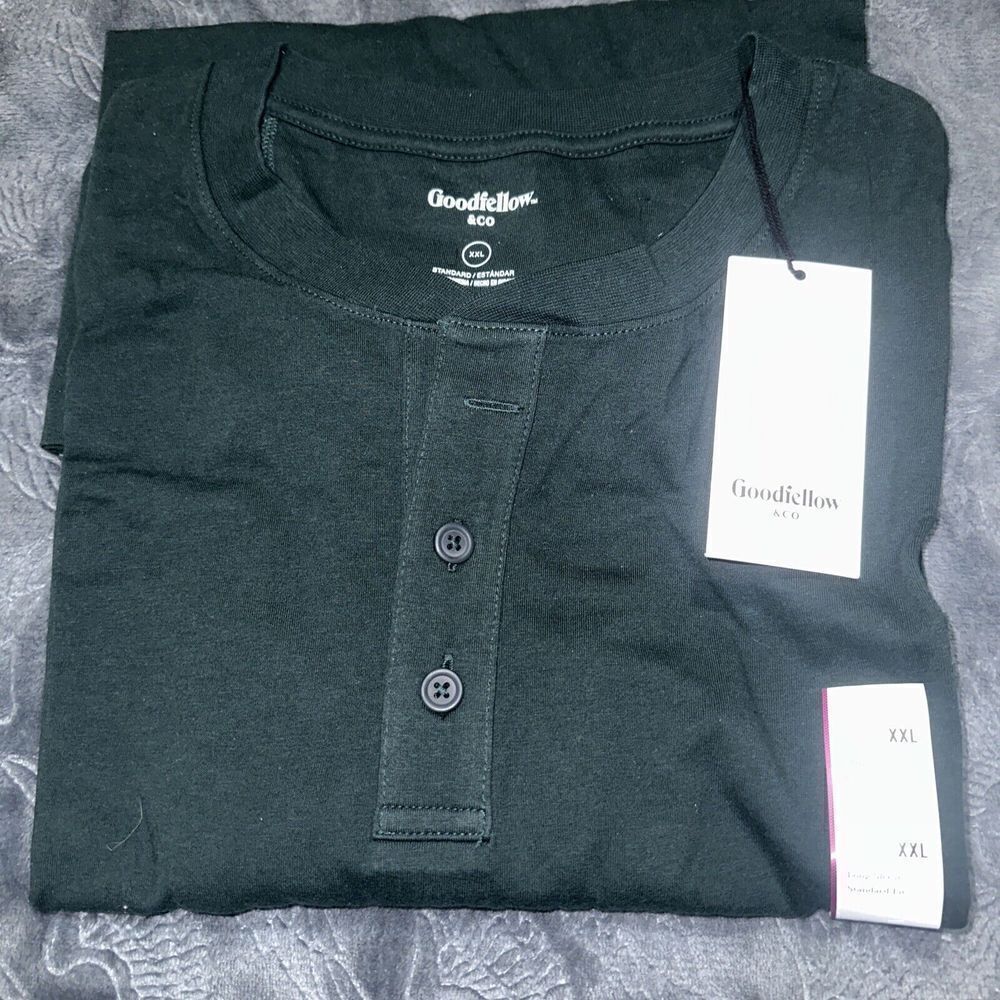 Long Sleeve Henley T-Shirt - Goodfellow & Co Green. Size XXL . NWT. Q - Picture 2 of 2